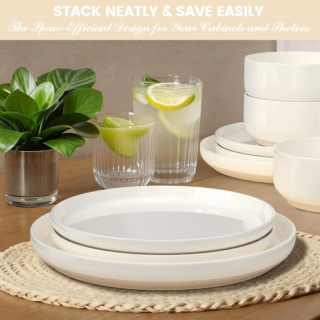 12-Piece Scratch-Resistant Dinnerware Set