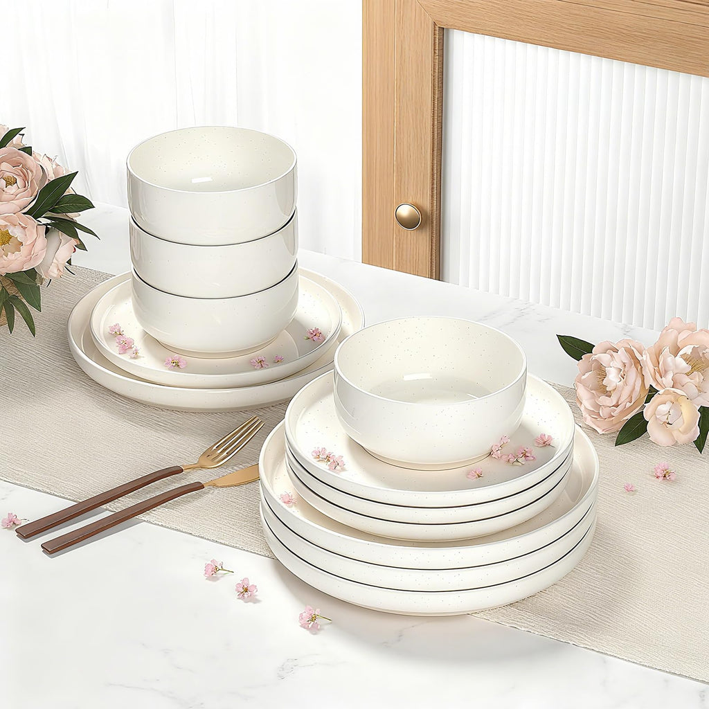 12-Piece Scratch-Resistant Dinnerware Set