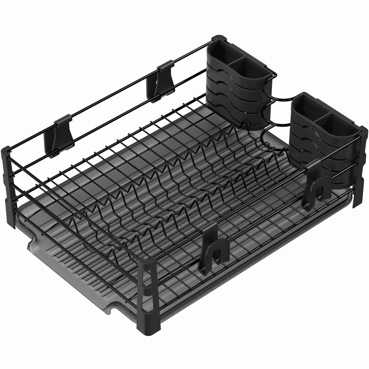 Dish Rack with Drainer, Mug and Utensil Holders