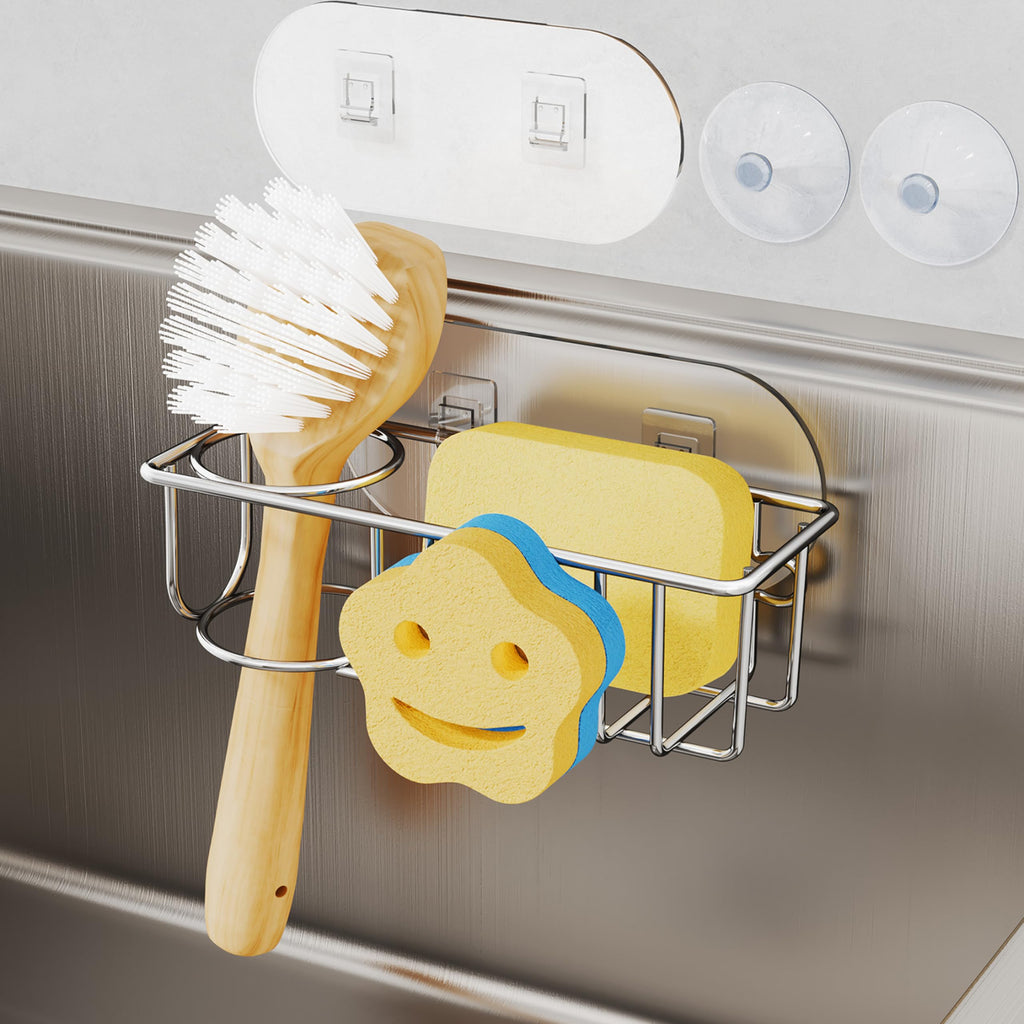 HapiRm 4-in-1 Stainless Steel Sink Caddy