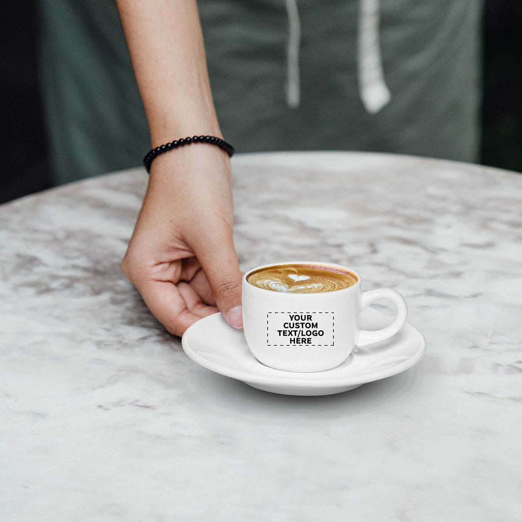 100-Piece Custom 2.5oz Espresso Cup and Saucer Set