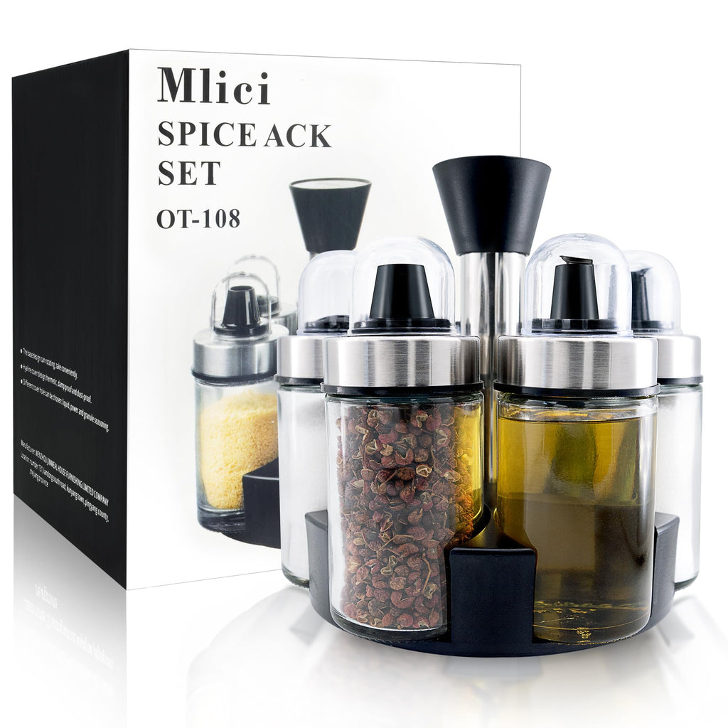 6-Bottle Oil, Vinegar and Spice Dispenser Set