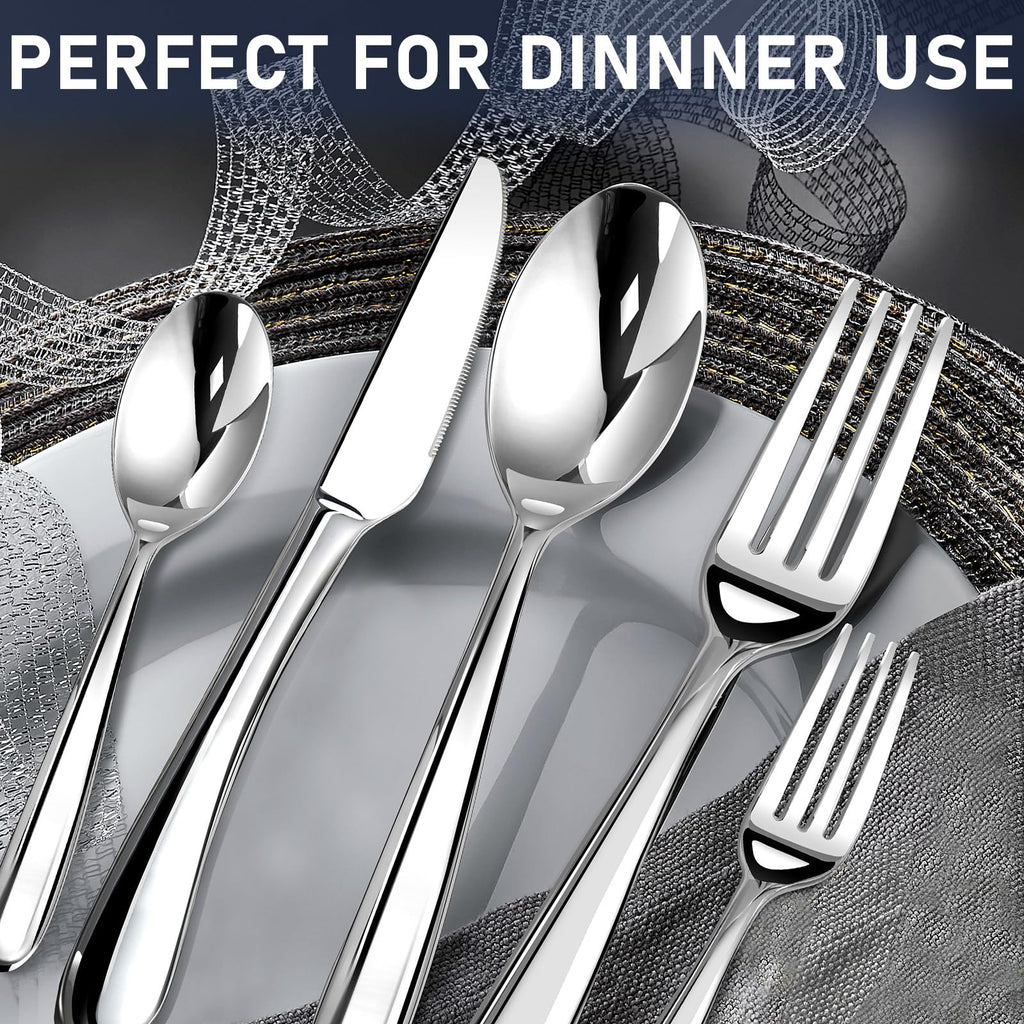 65-Piece Stainless Steel Flatware Set for 12