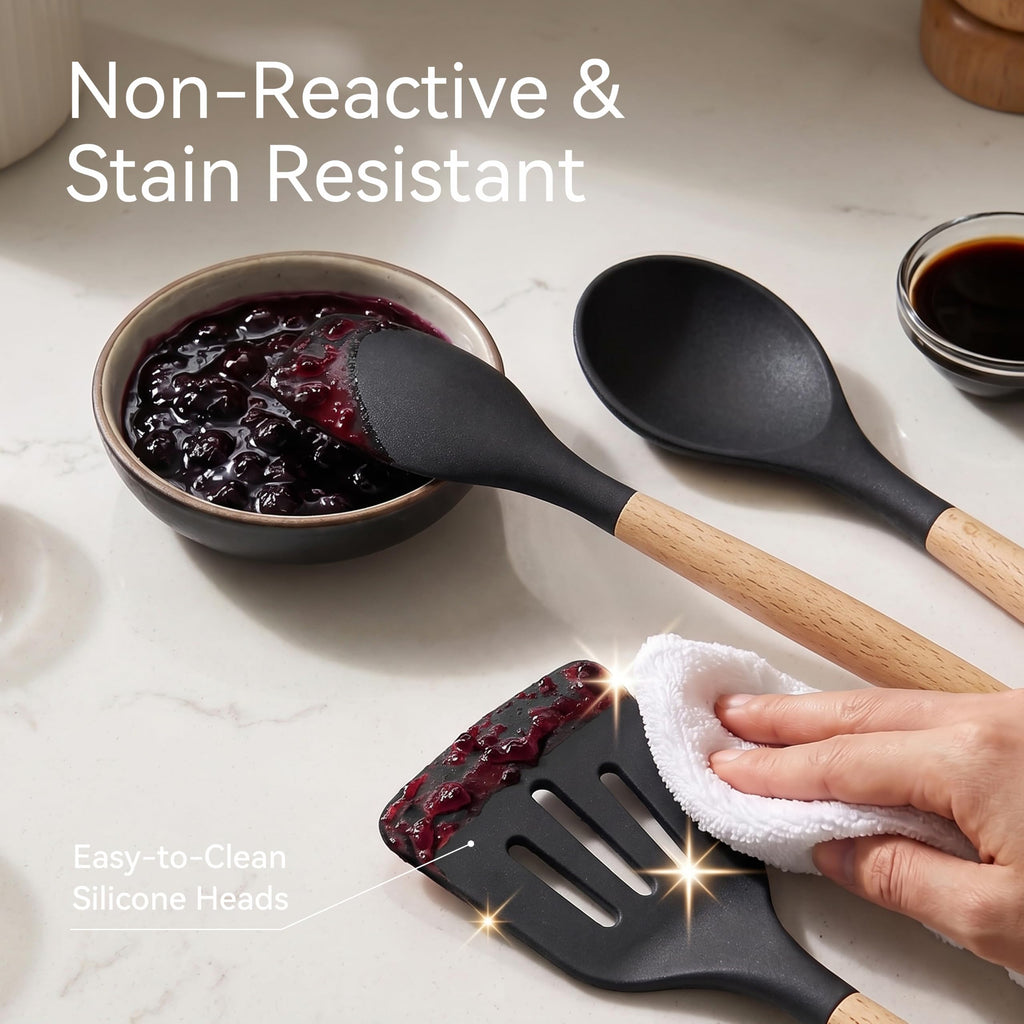 Large Silicone Cooking Utensil Set
