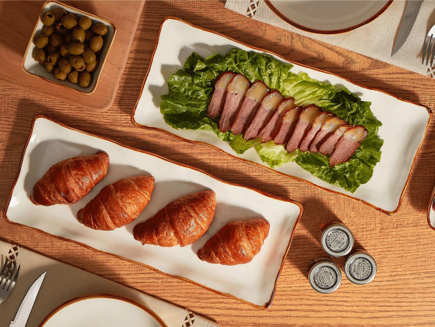 ONEMORE 15-Inch Ceramic Serving Platter Set