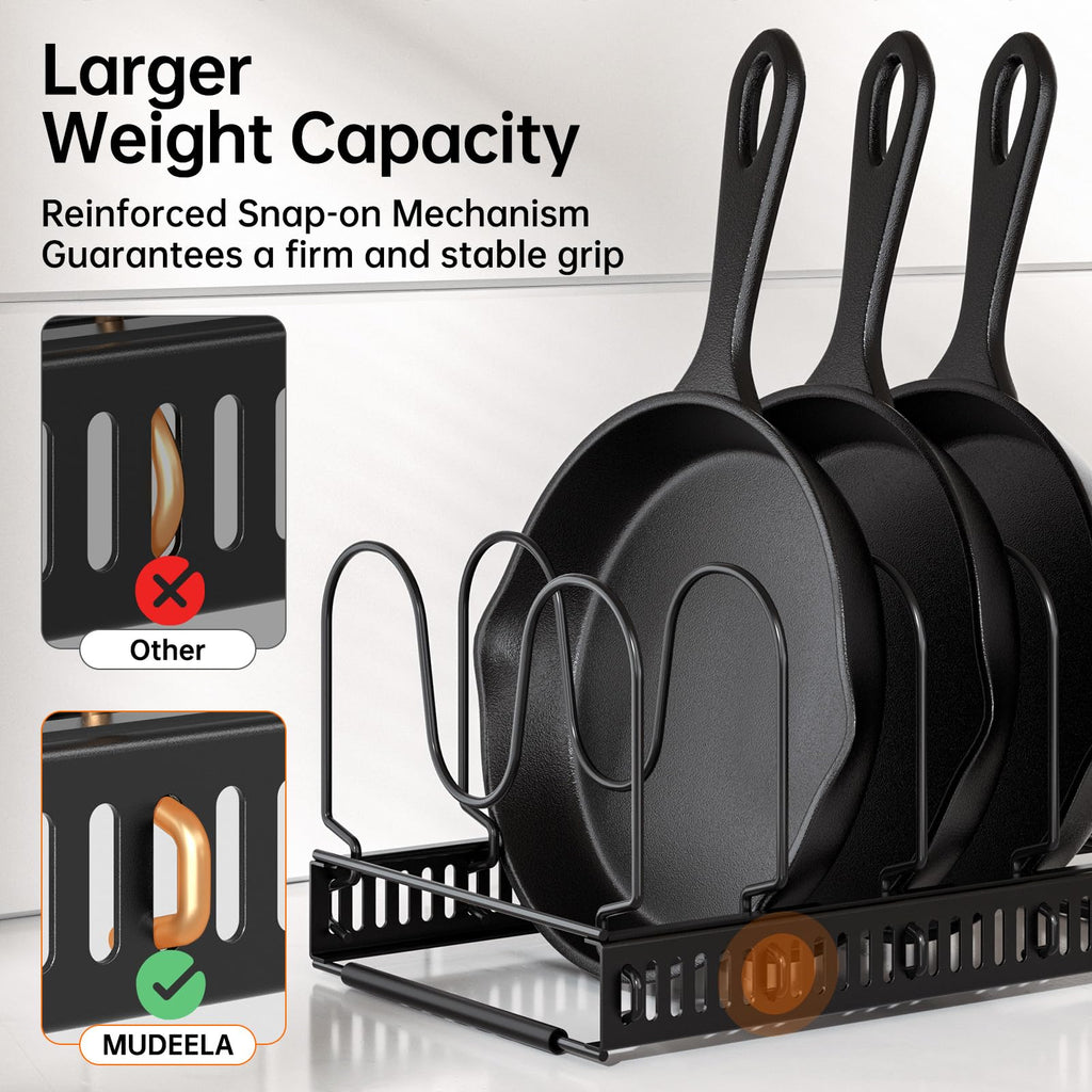 MUDEELA Expandable Pot Lid Organizer