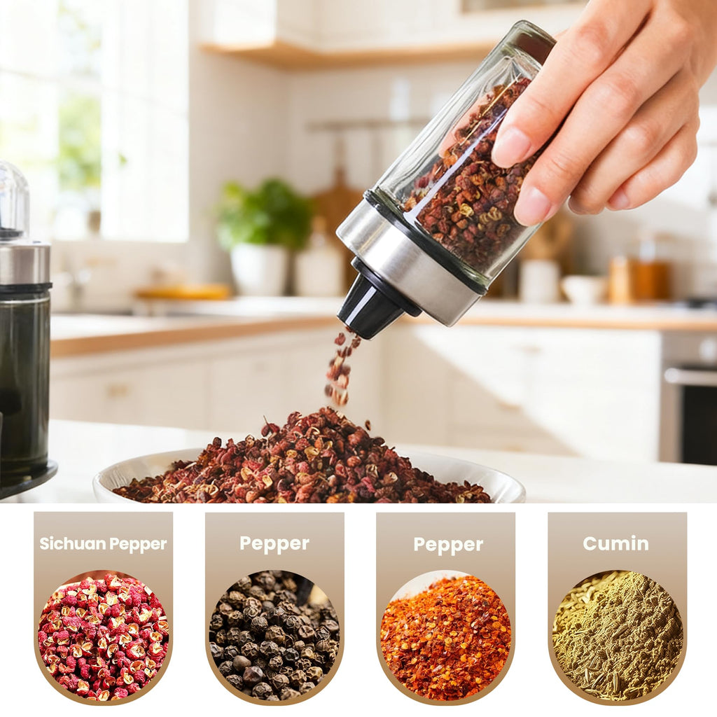 6-Bottle Oil, Vinegar and Spice Dispenser Set