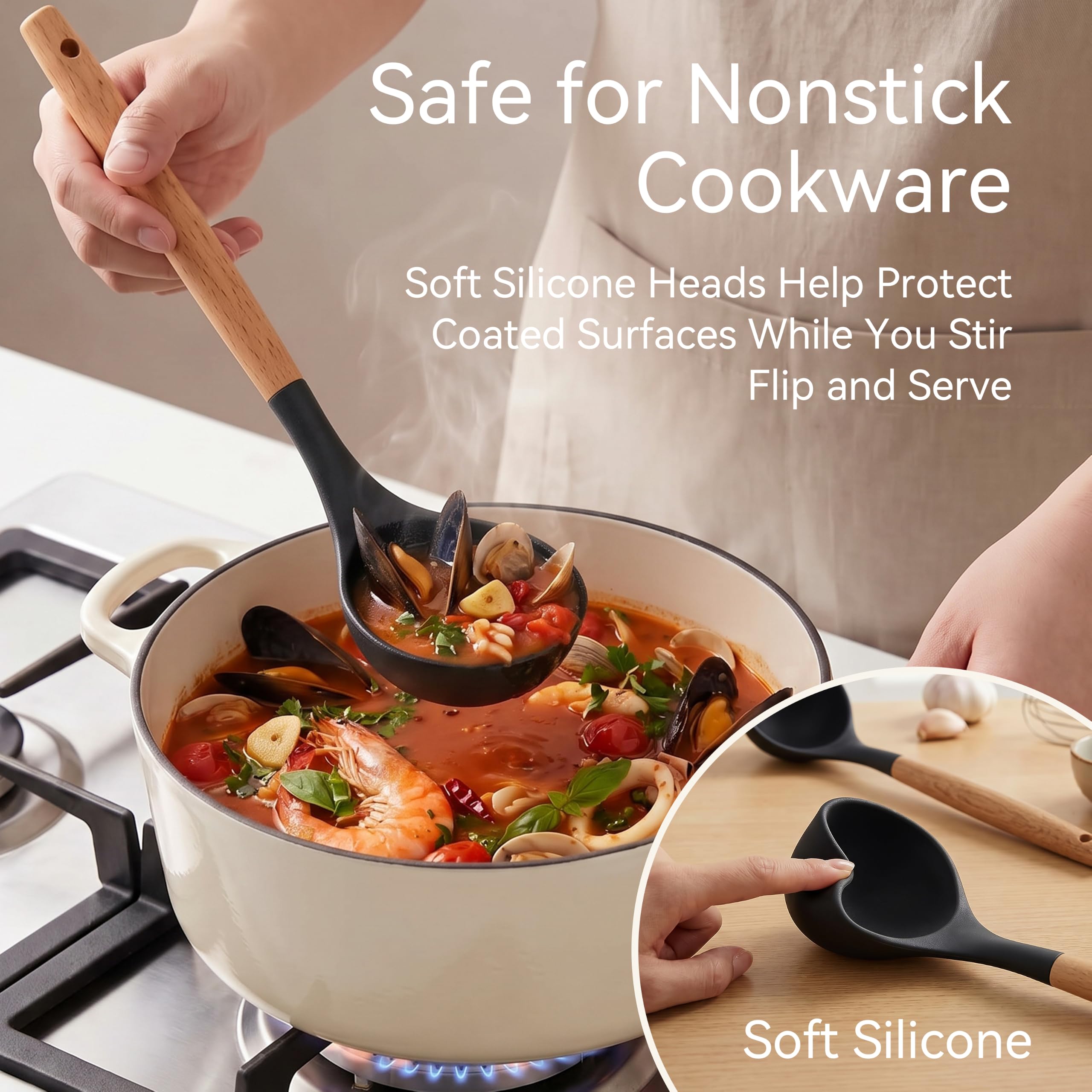 Large Silicone Cooking Utensil Set