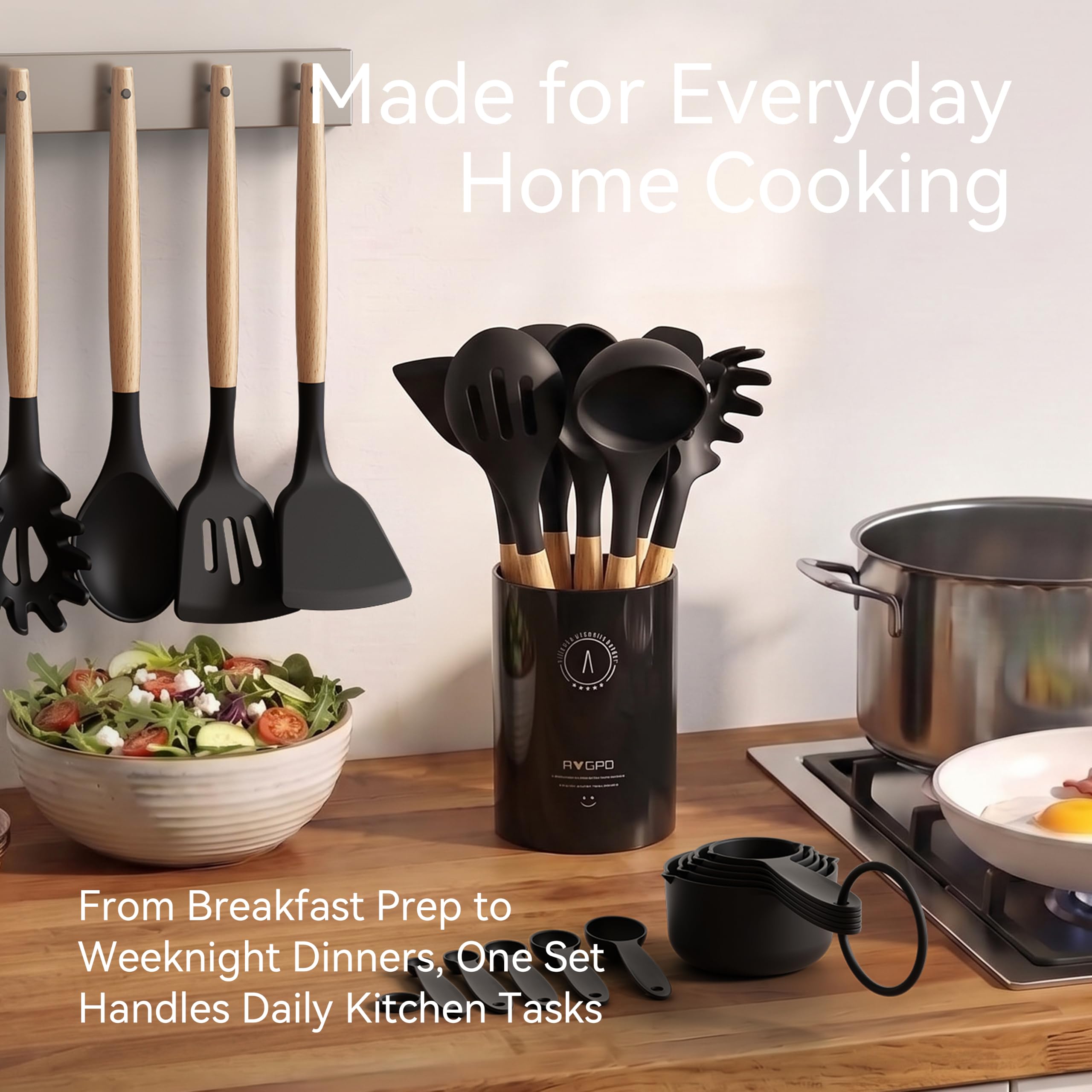 Large Silicone Cooking Utensil Set