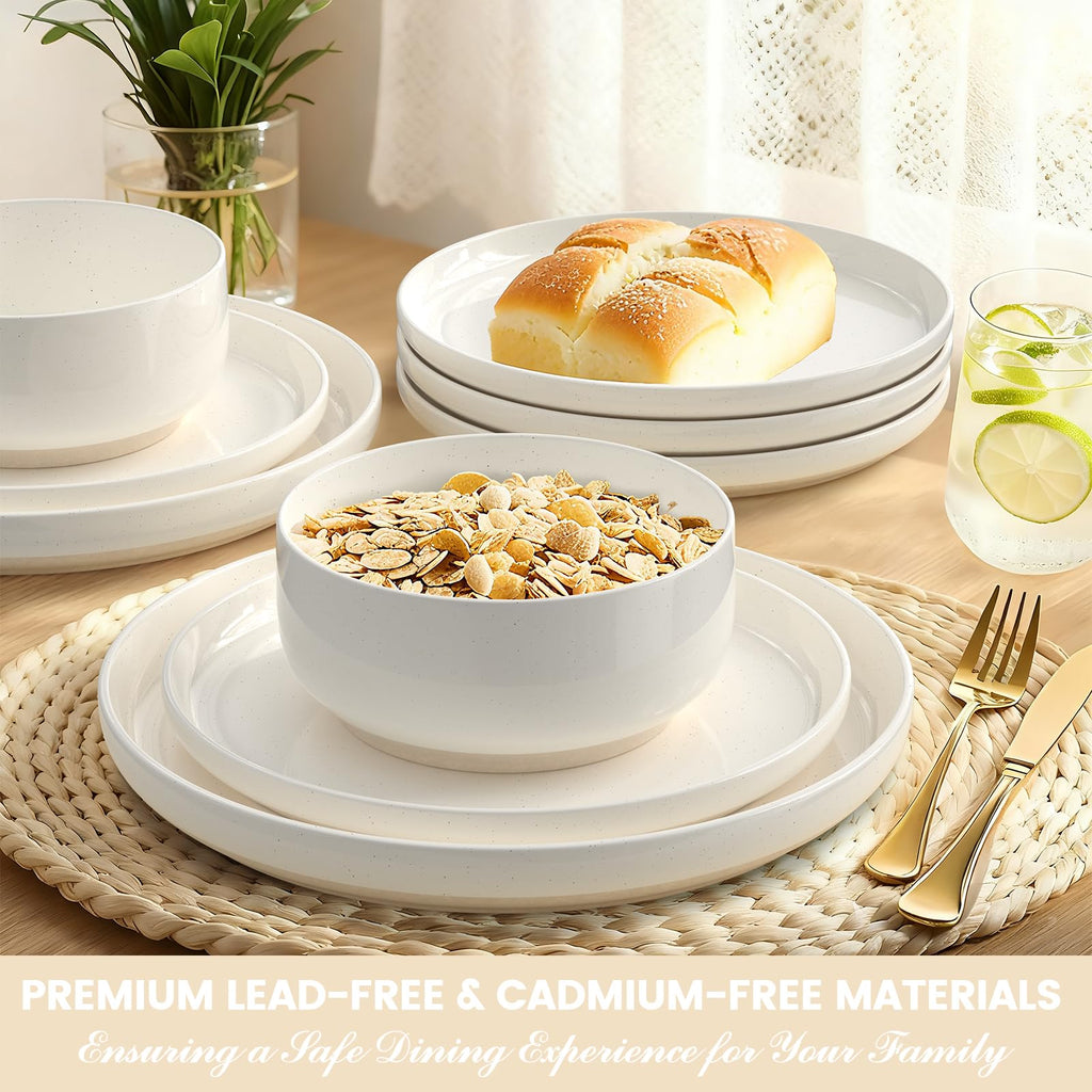 12-Piece Scratch-Resistant Dinnerware Set