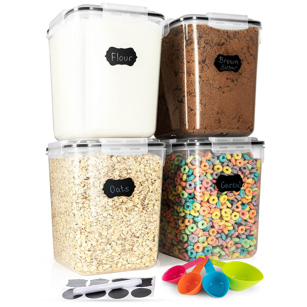 4-Piece 5.3L Airtight Pantry Container Set